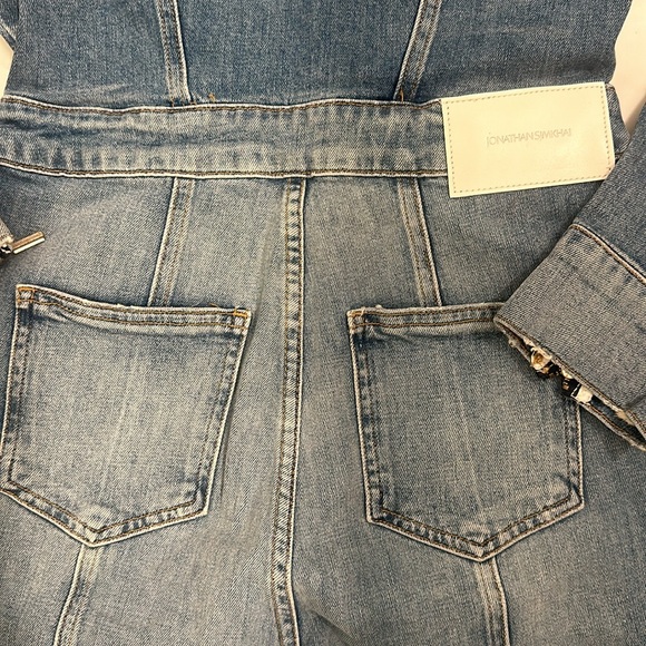 Jonathan Simkhai Denim Long Sleeve Jumpsuit 0 - Picture 7 of 10